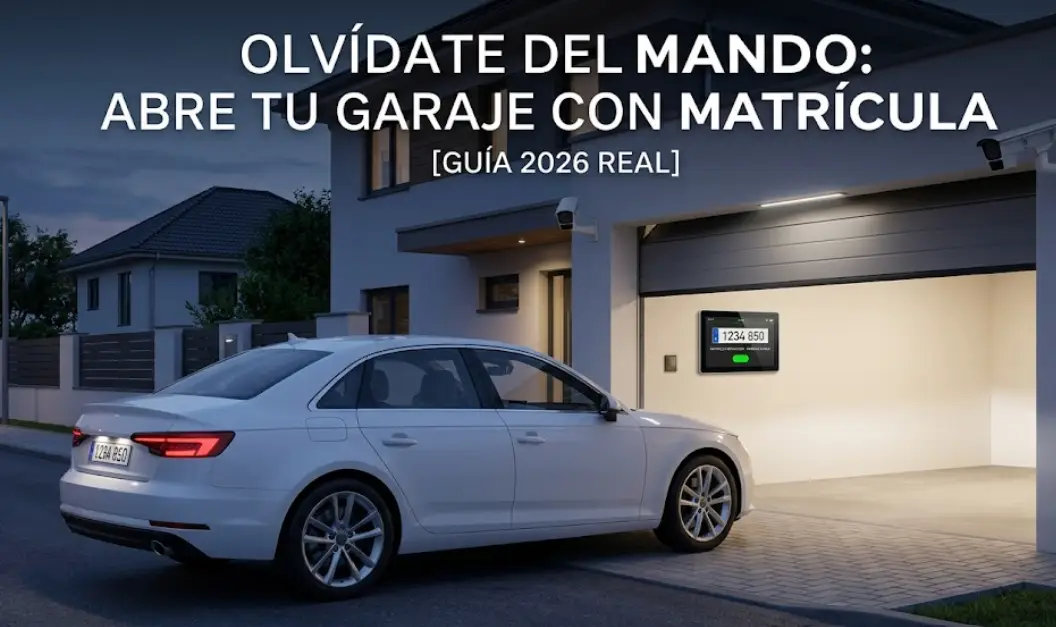 Olvídate del mando: abre tu garaje con matrícula [Guía 2026 real]