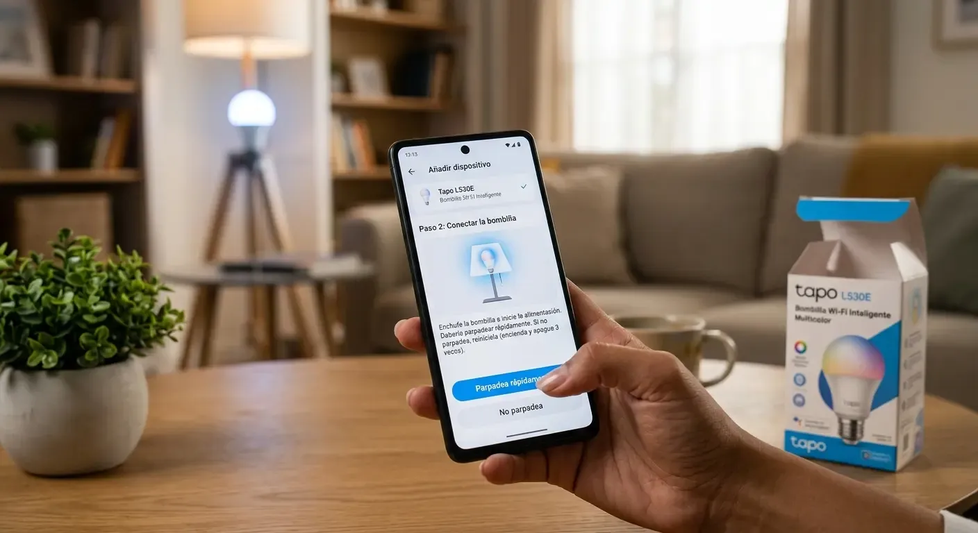 Configuración de bombilla Tapo en la app móvil