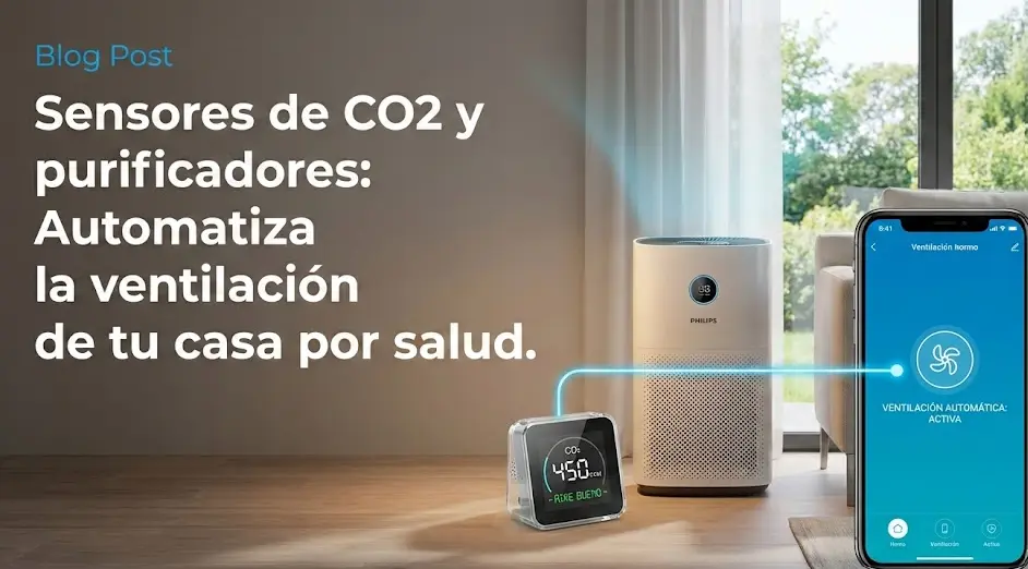 Automatiza la Ventilación: Sensor CO2 y Purificador de Aire