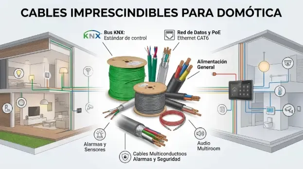 Tipos de cable utilizados en una instalación domótica