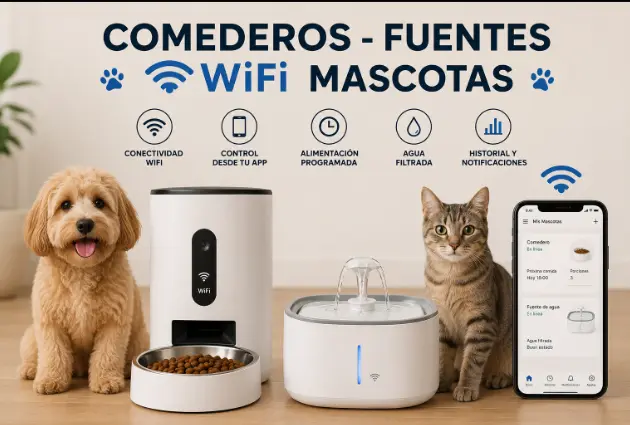 Mejores Comederos Automáticos WiFi y Fuentes Inteligentes para Gatos y Perros (Guía 2026)