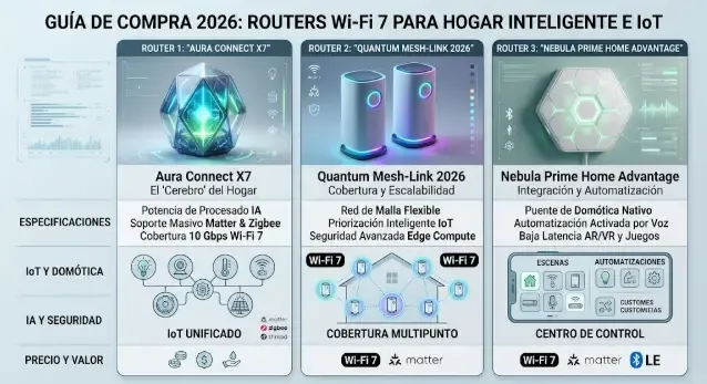 Comparativa visual de routers TP‑Link Archer BE550, ASUS RT‑BE86U y Deco X50