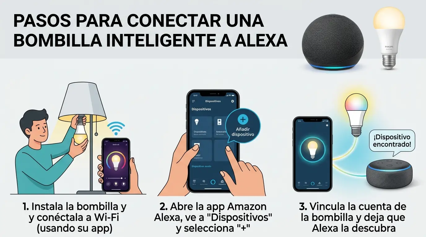 Cómo Conectar una Bombilla Inteligente a Alexa: Guía Paso a Paso 2026