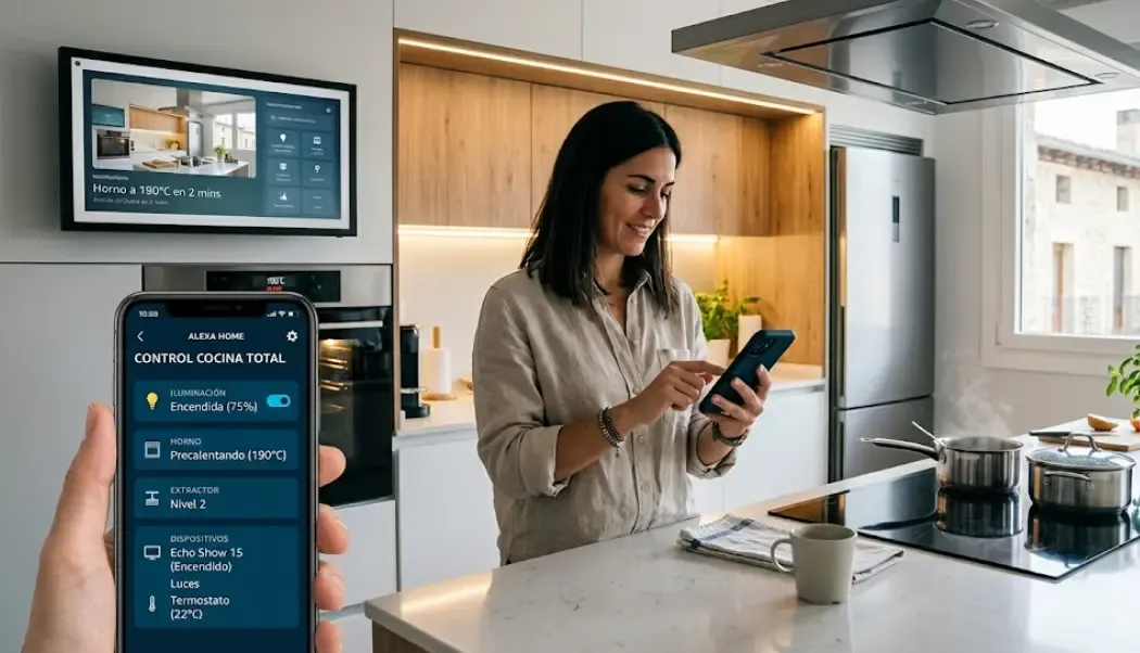 Control total de la cocina desde el móvil con Alexa y domótica integrada