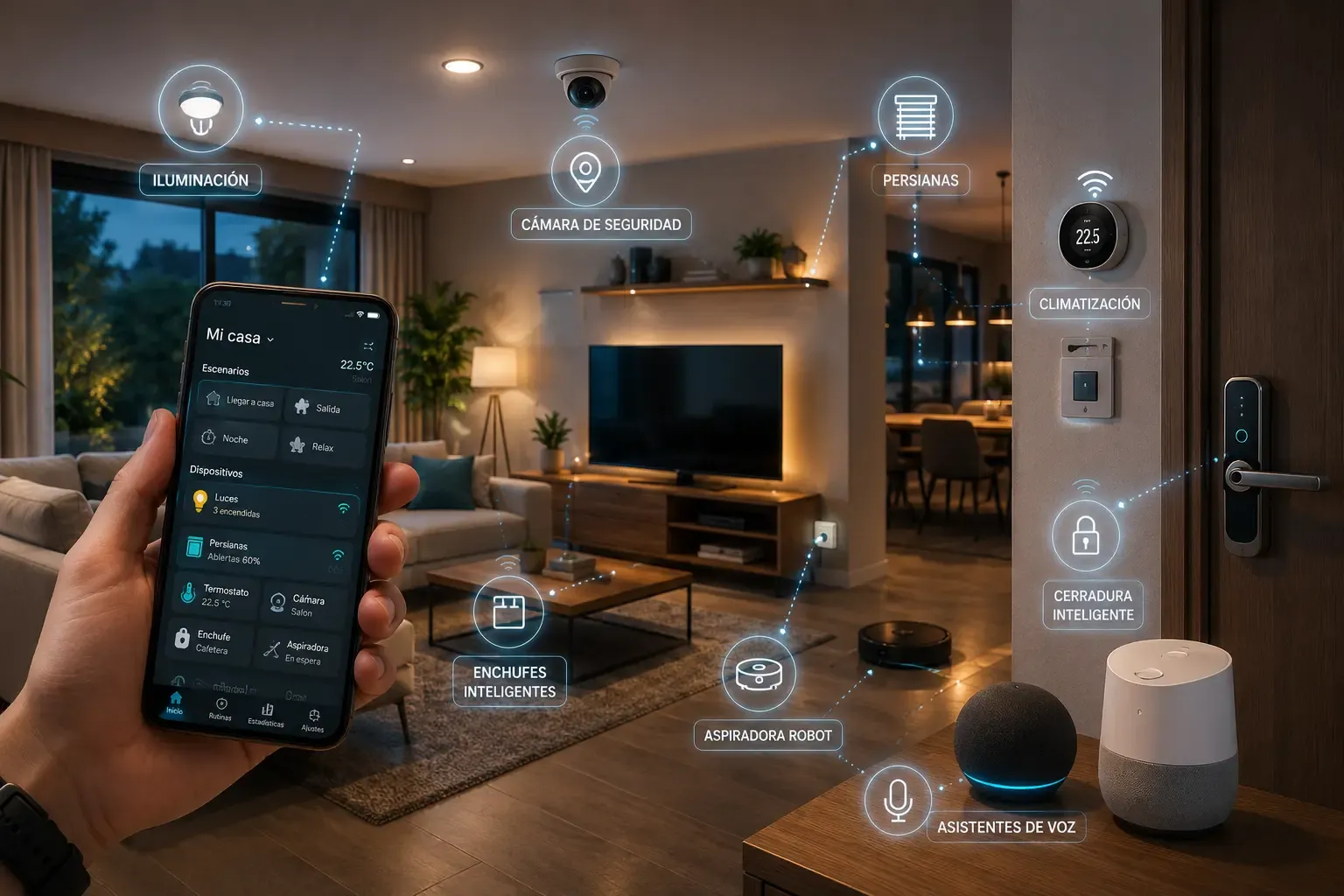 ventajas y desventajas de domotizar una casa con dispositivos inteligentes conectados