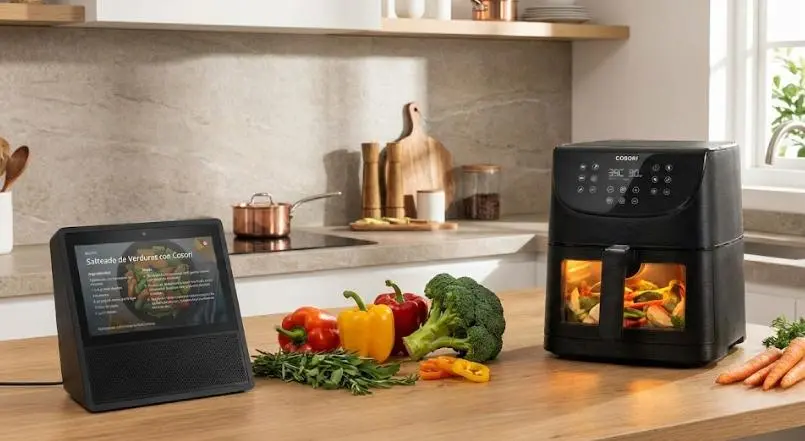 Cocina Inteligente: Guía de Echo Show y Air Fryer WiFi
