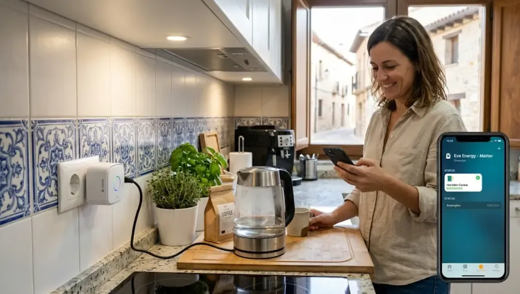Enchufe inteligente Matter Eve Energy para cocina conectada