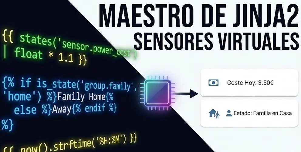 Templates con Jinja2 en Home Assistant: Guía Definitiva de Sensores Virtuales