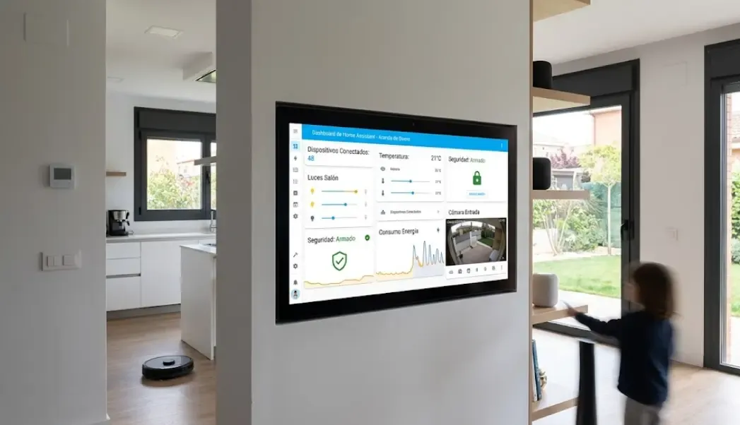 Dashboard de Home Assistant con dispositivos conectados