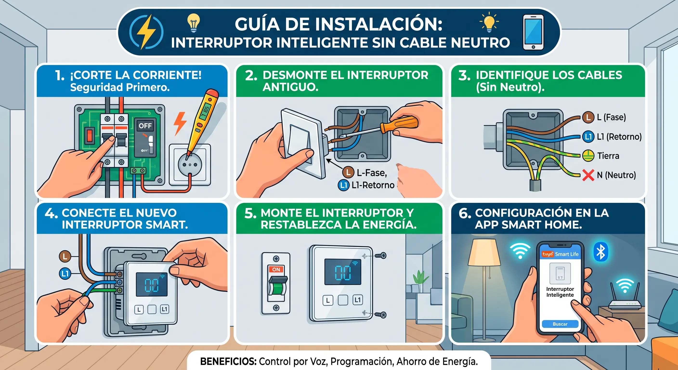 Interruptores Inteligentes con y sin Neutro: cuáles comprar en 2026