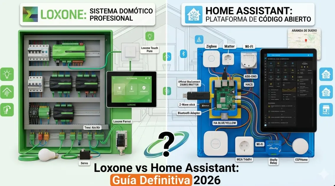 Loxone vs Home Assistant: Guía Definitiva 2026