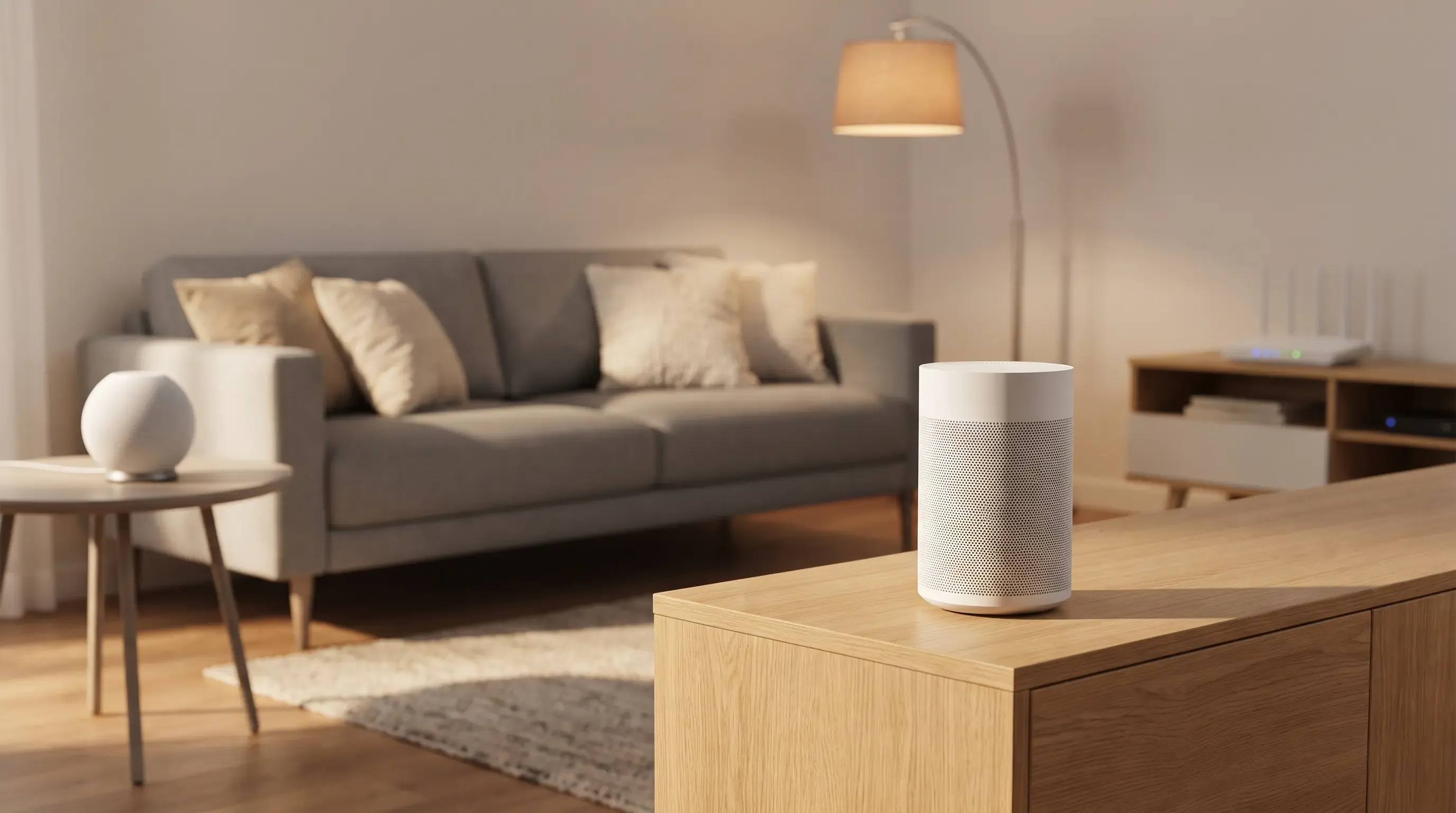 Altavoces multiroom Sonos y HomePod sincronizados en un salón conectado por wifi