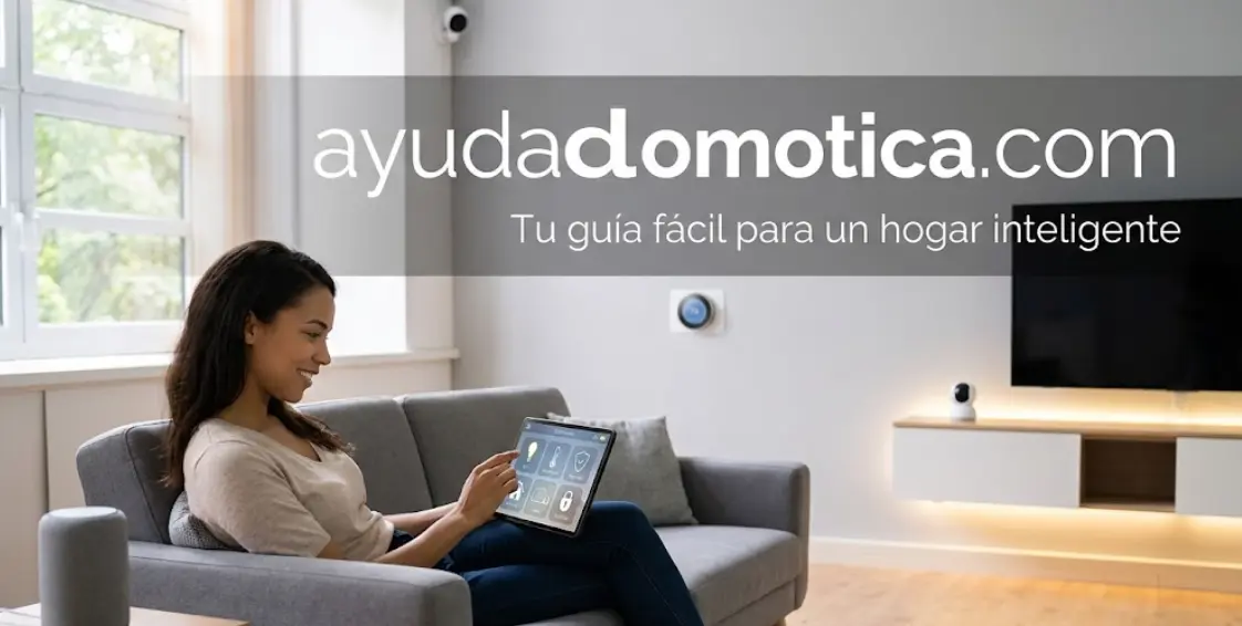 Ilustración de un hogar inteligente y conectado con dispositivos domóticos