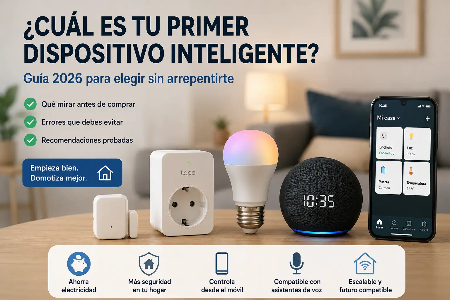 Cómo elegir tu primer dispositivo inteligente sin arrepentirte (guía 2026)